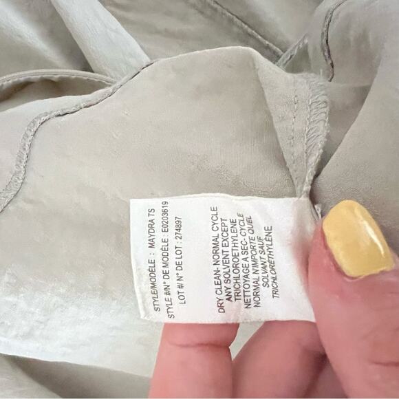 Theory Maydra Linen Blend Sleeveless Dress in Dark Oat - Picture 7 of 8